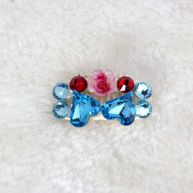 Заколка для шерсти питомца, головной убор со стразами для йоркширского терьера, мальтийской болонки, бишона и котят, заколки