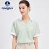 Women's Striped Short-Sleeve Blouse