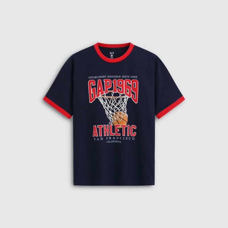 GAP Unisex Colorblock Sport Print Short Sleeve T-Shirt
