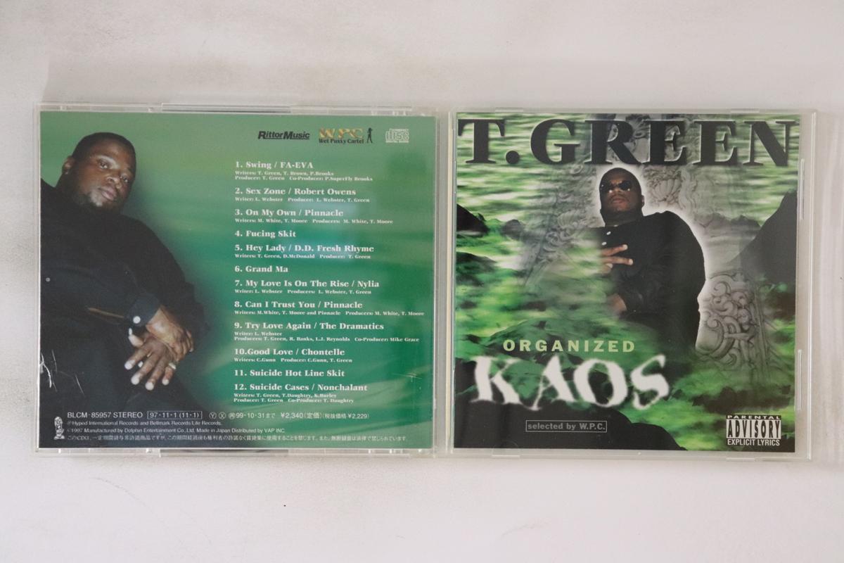 

CD T. GREEN Organized Kaos BLCM85957 W.P.C. 1997 Japan Rap HipHopRB Used