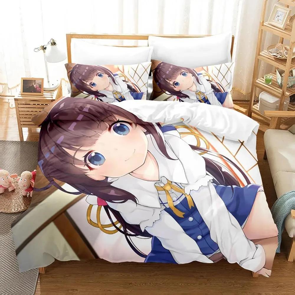 Comforter Anime Ryuos Work Is Never Ai Bedding Set Boys Girls Twin Queen Size Bed Kids Adult Home Textileextile