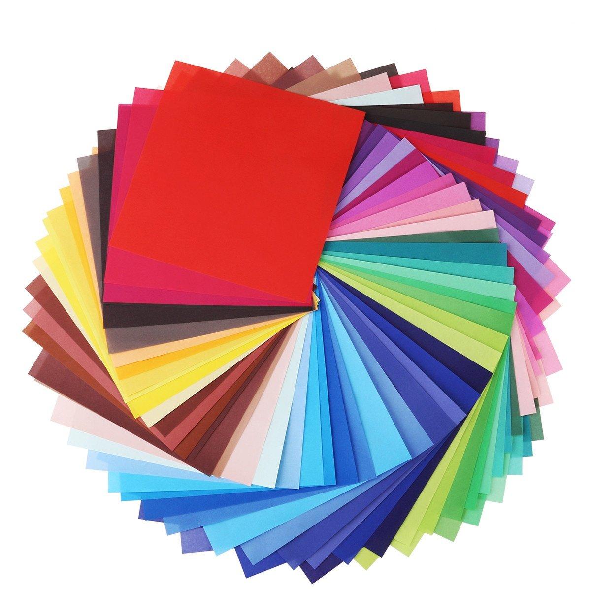 50 Sheets Origami Paper Vivid Color Single Sided Square 15x15cm for Art Crafts Projects Folding Papers Color Origami
