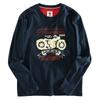 Foreign Trade Export Balance Men's Long sleeves Shirt O-neck pullover Fashion Print Casual Top Fashion Brand Bottoming Shirt