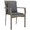 319878 vidaXL Garden Chairs with Cushions 2 Pcs Woven Resin Grey