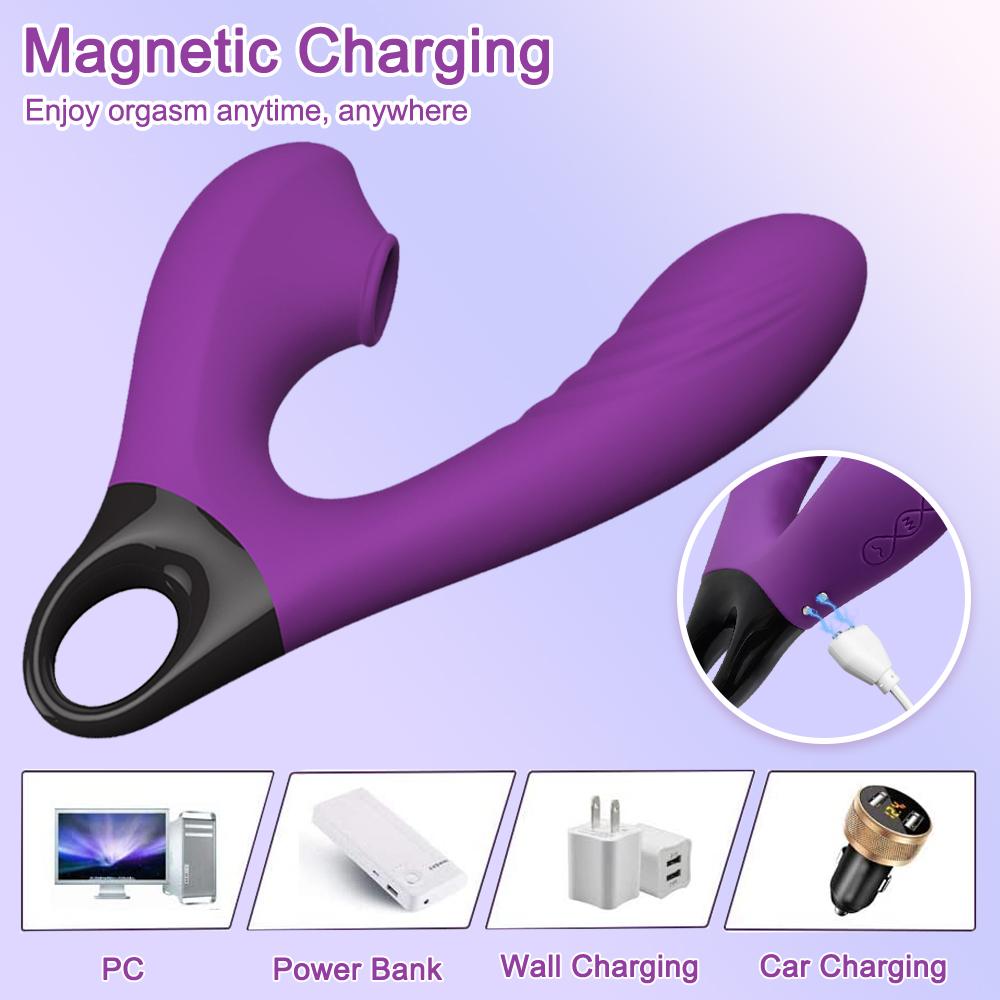 10 Sucking and Vibration Modes Powerful Female Masturbator G Spot Clitoris Dildo Stimulator Vibrator Sex Toy for Adult Women