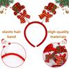 Christmas Hairband for Adults Kids Festive Hair Accessory Santa Claus Snowman Hairband for All Ages Xmas Parties Dress-up