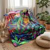 Dinosaur Adventure In Prehistoric Forest Blanket Personalized Name Flannel Blanket Soft Cozy Plush Throw for Sofa Bed Lightweight Home Decor