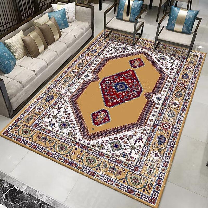 Vintage Persian Carpets Living Room Hall Sofa Chair Area Rug Retro Bohemian Large Carpet Room Decoration Home Floor Mat Washable