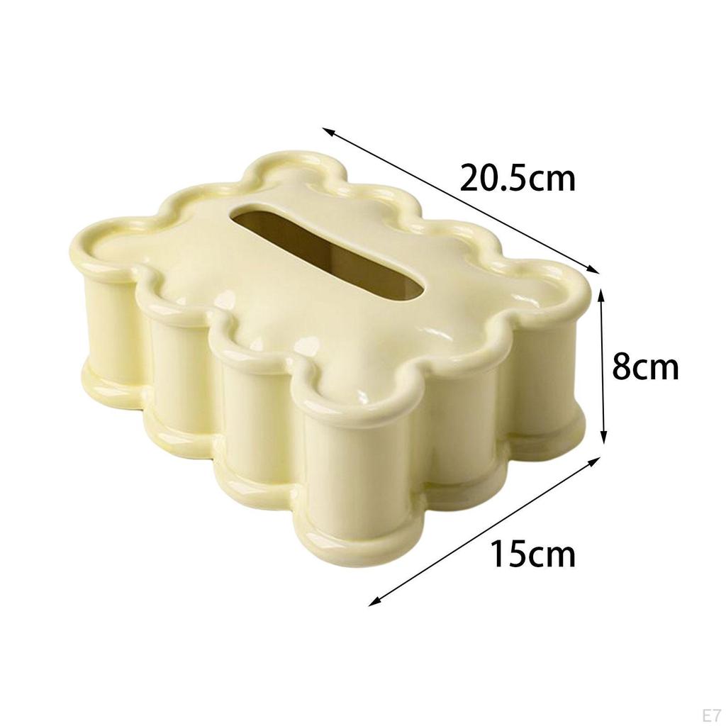 Ceramic Tissue Box Cover Fashion Ornaments Square Organizer Gift Decor Elegant Napkin Holder for