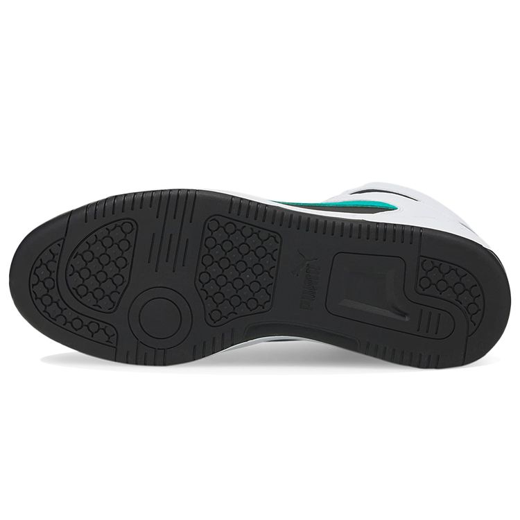 Puma Rebound Layup Mid-top Unisex White Spectra Green Lifestyle Sneakers 369573-26