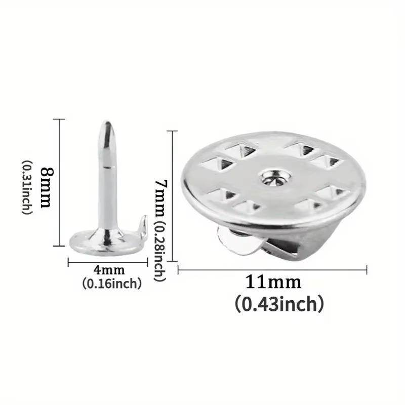 50pcs Copper Badge Butterfly Cap Buckle Needle Card Cap Brooch Clutch Tie Pin Cuff Pin DIY Jewelry Pin