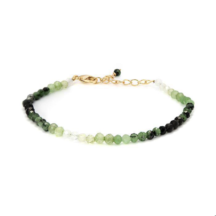 Bracelet - Luxenter - Halok - Cristal Vert - Finition or Jaune 18K - 16 Cm + 3 Cm D'extension