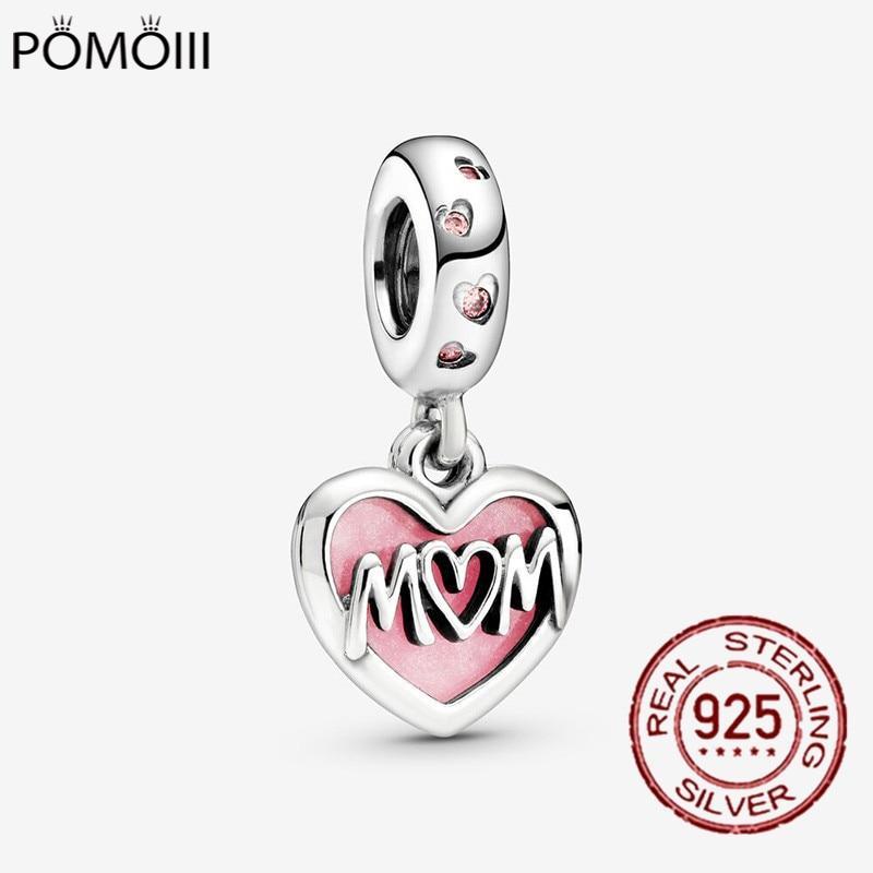 

Silver Mother Mother Gift 925 Sterling Silver Love Letter Mother Pendant Charm Beads