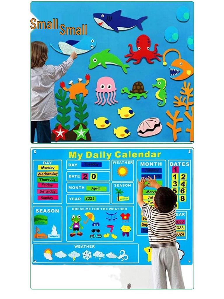 Felt Busy Board for Children's Learning - Kindergarten Felt Toys