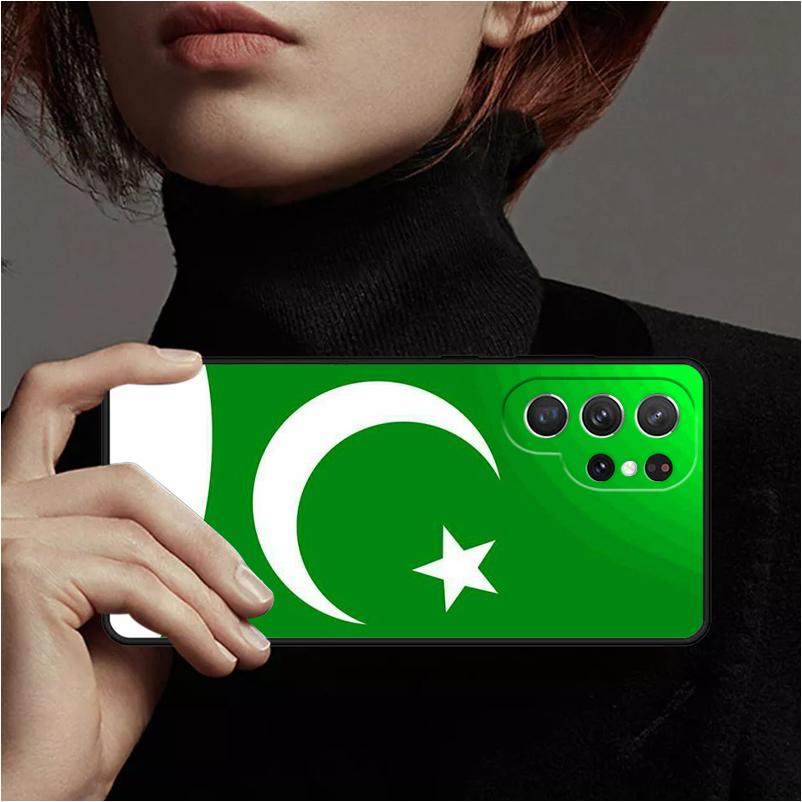 Pakistan Flag Banner Phone Case Cover Coque For Samsung Galaxy S24 Ultra 23 S22 Plus S21 FE S20 Note 10 Pro Note 20 lite