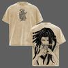 Nijiku Zanka Printed Tee Anime Gachiakuta Clothing Men Women Retro Washed T-shirts Short Sleeve Tshirt Harajuku Cotton T Shirt