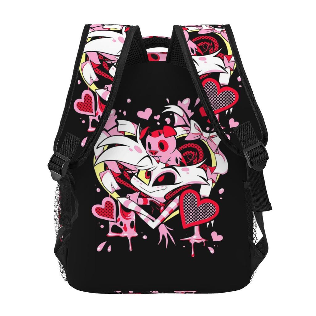Hazbin Hotel Angel Dust Backpacks Boys Girls Bookbag Students School Bags Cartoon Travel Rucksack Shoulder Bag Large Capacity