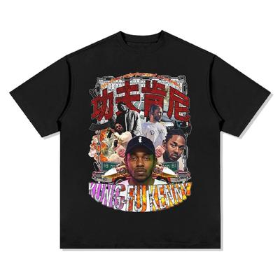 Kendrick Lamar Kung Fu Graphic Cotton T-shirt Unisex Women Fans Essential Short Sleeve Fashion Tee Luxury Classic Vintage Tops