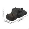 Creative Floating Hippo Head Decoy Pool Floater Ornaments Animals Statue for Water Crafts