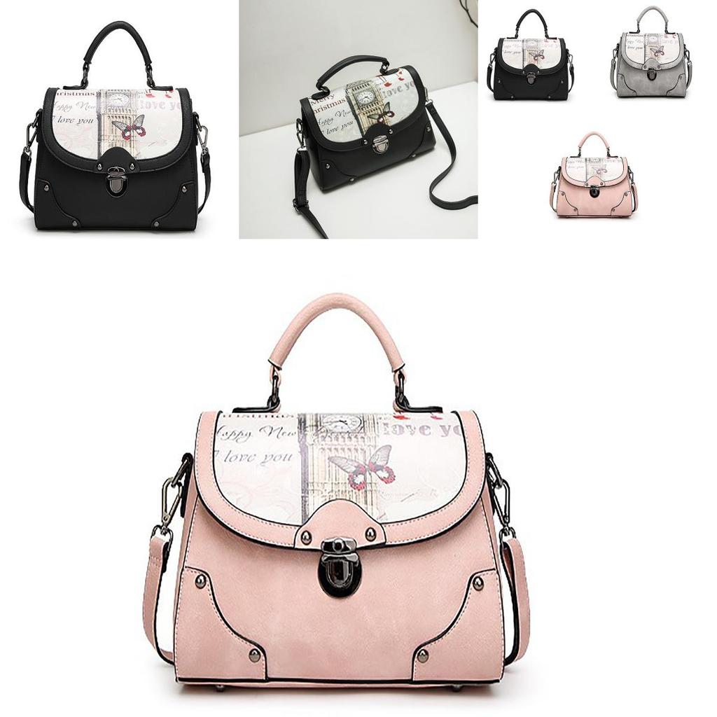 Luxurious European And American Fashion Large Handbag Shoulder Bag With Retro Printing