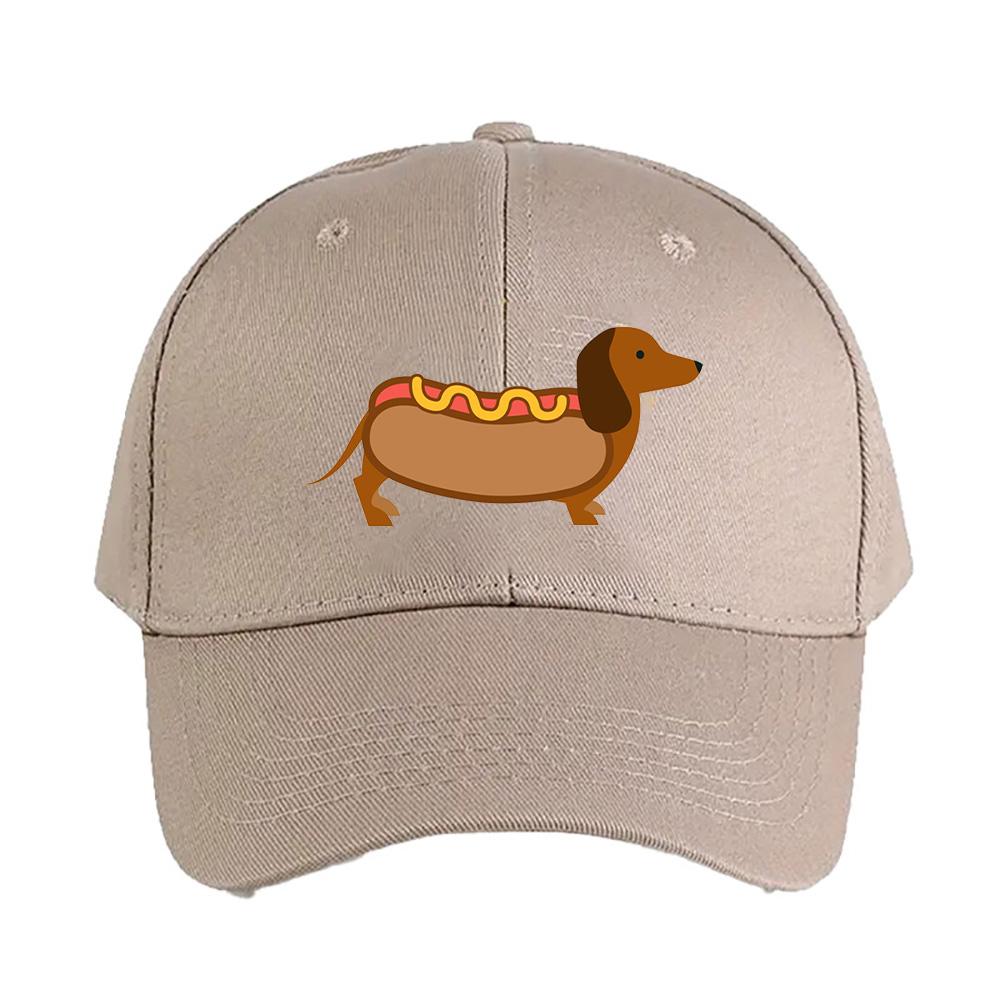 Hotdog Weiner Dog Woman Man Summer Baseball Cap Adjustable with Curved Brim Duckbill Cap Protection Sun Hats