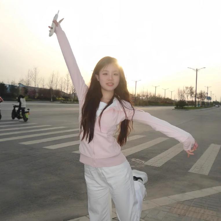 

Женский весенне-осенний стиль Новая осенняя одежда Облегающий женский топ Ранняя осень Розовая толстовка Осенняя одежда XL