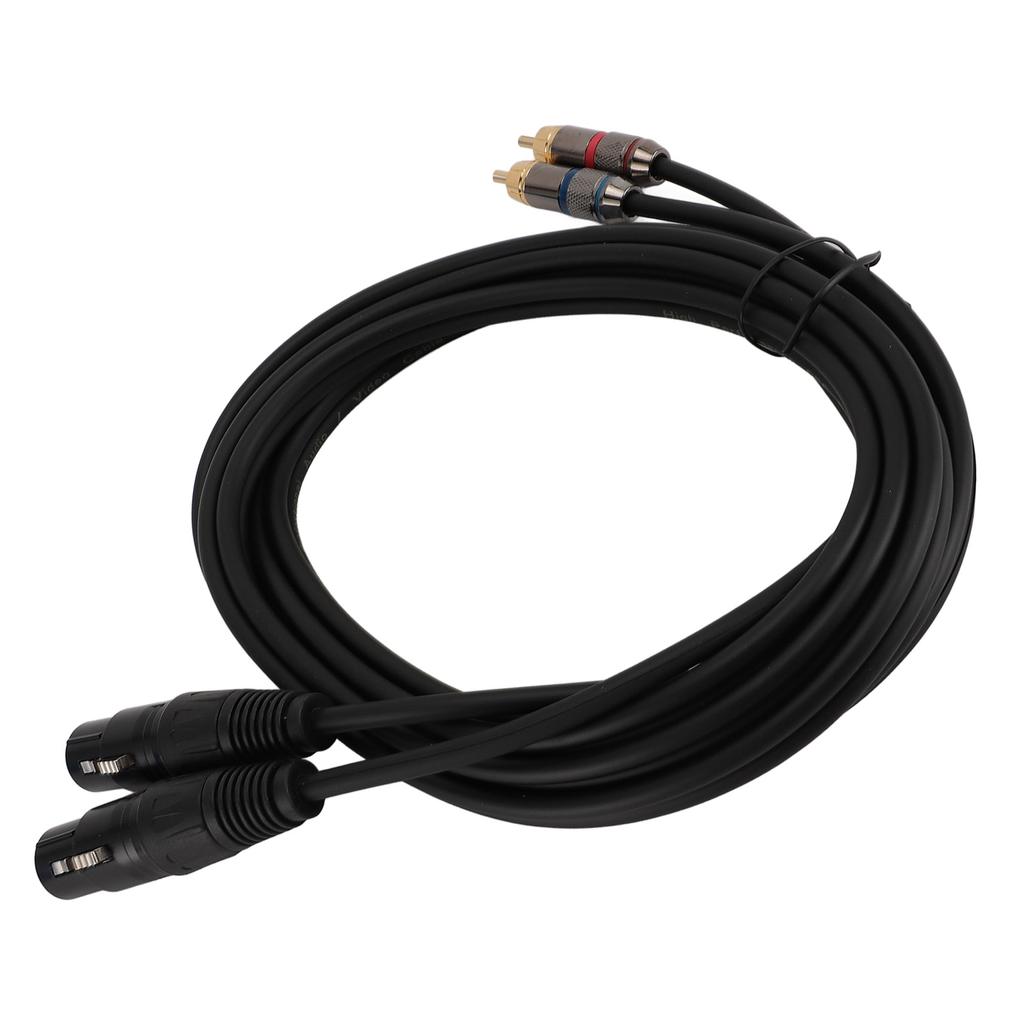 Dual Male to Dual XLR Female Cable 22AWG Copper PVC Casing XLR Cord for Amplifier Mixer 3 Meters