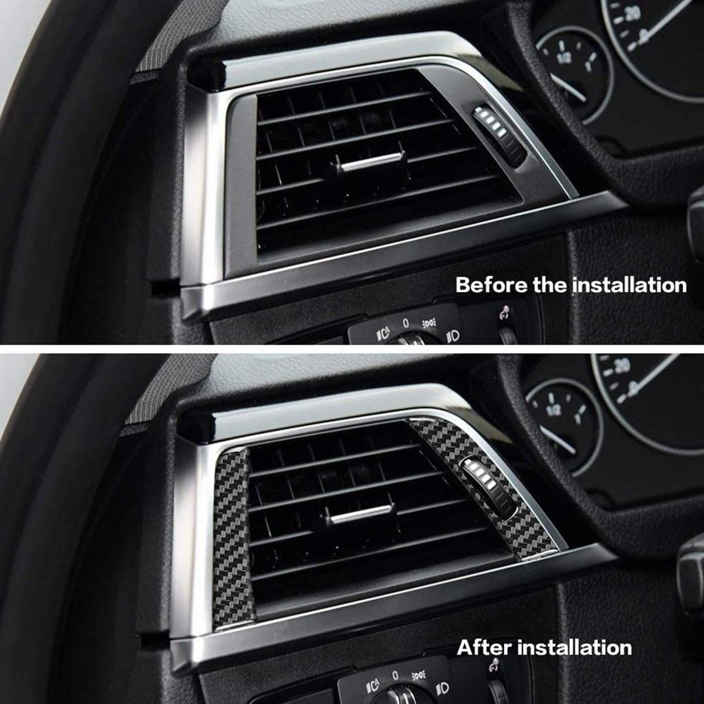 Carbon Fiber Front Side Air Outlet Vent Frame Trim Cover trim for 3