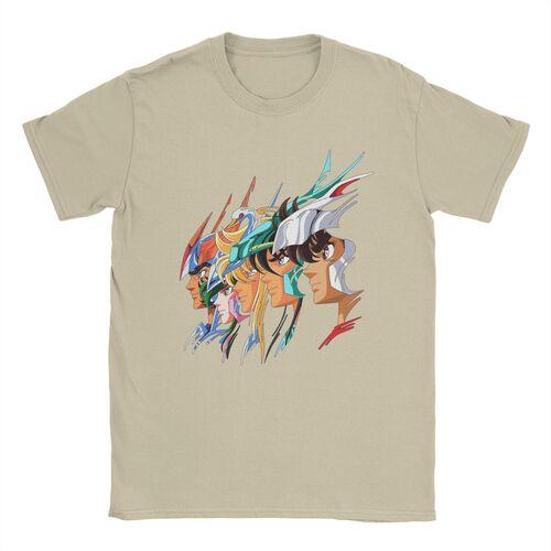 Knights Of The Zodiac Japanese Anime T Shirts 100% Cotton  T-Shirt Crewneck Saints Seiya Tee Shirt Short Sleeve Clothes Birthday