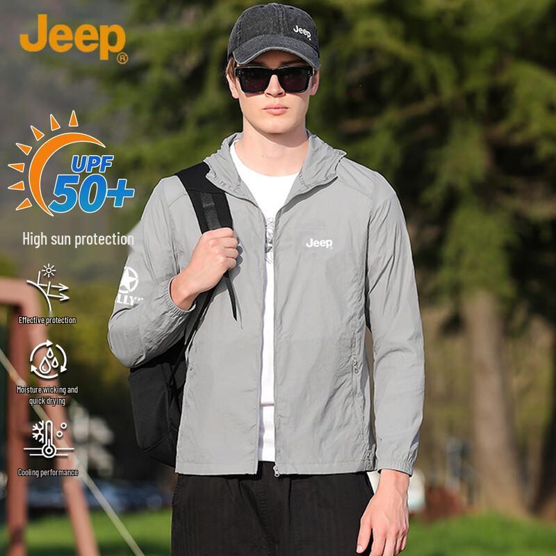 JEEP Men s Lightweight Summer Sun Protection Jacket XL