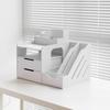 Desktop File Organizer with Storage Boxes and Book Stand