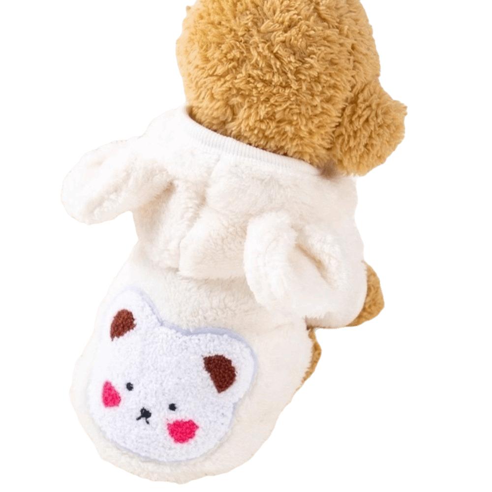 Windproof Dog Hiking Jacket Winter Dog Bodysuit Cute Plush Dogs Coat for Small Medium Dog