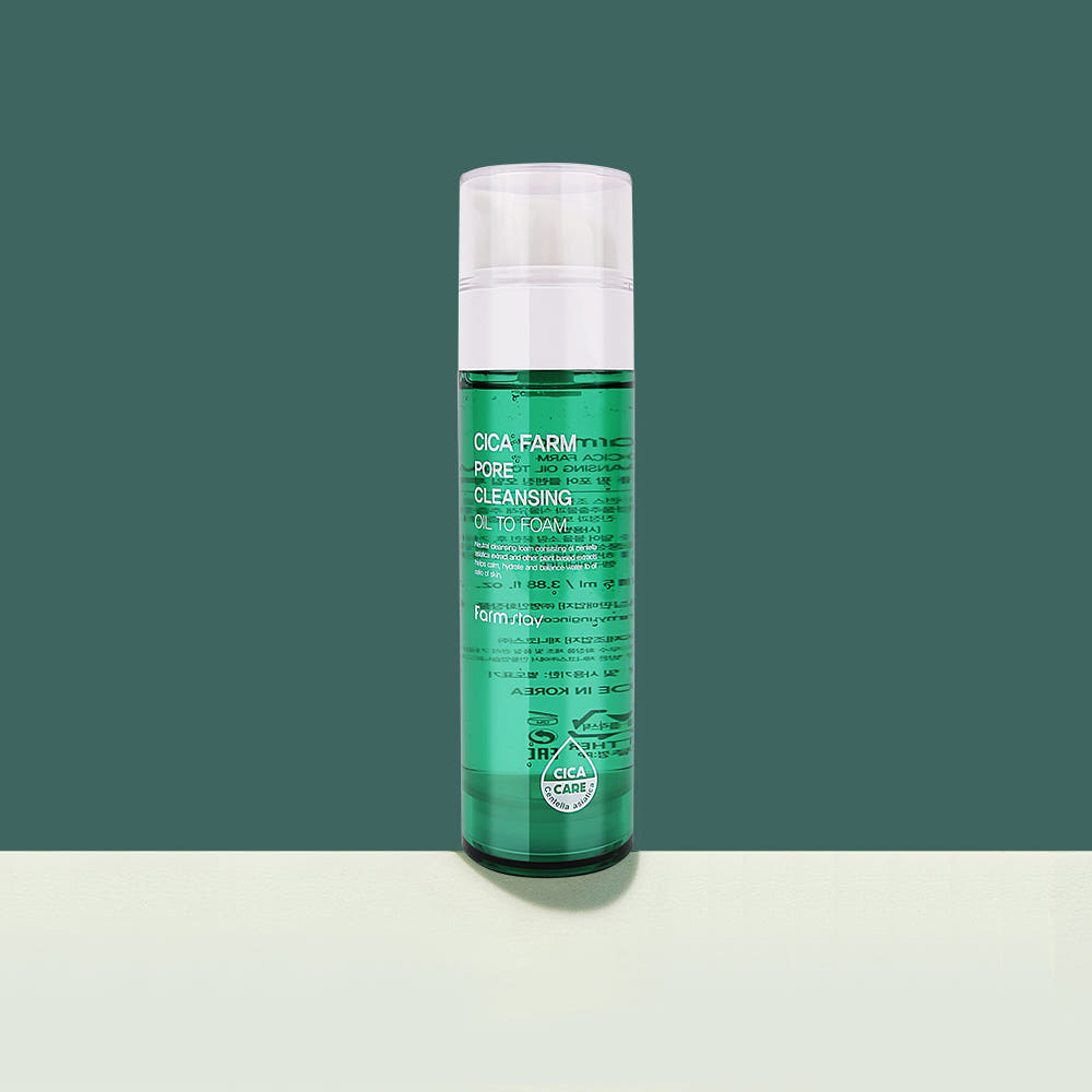 Farmstay Cica Farm Porenreinigungöl zu Schaum 115ml Centella Teebaum Panthenol Feuchtigkeitsspendendes Gesichtsreiniger