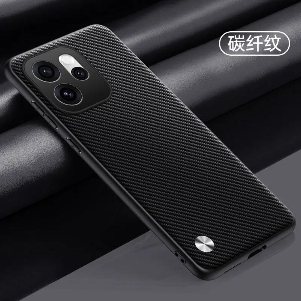 Business PU Leather Matte Phone Case For OPPO Reno 15F 15FS 5G Shockproof Carbon Fiber Texture Pattern Protection Bumper Cover