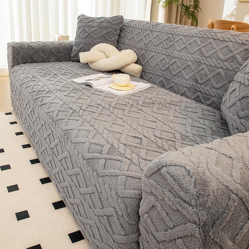 Winter Thickened Cotton Fleece Sofa Cover All Inclusive Universal Set  New Autumn and Winter Elastic Sofa Cover for Replacement