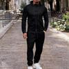 Mens 2 Piece Tracksuit Hooded Zip Up Jacket And Pants Set