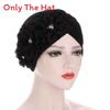 Polyester Headscarf Hat With Floral Embellishments For Fashionable Outdoors