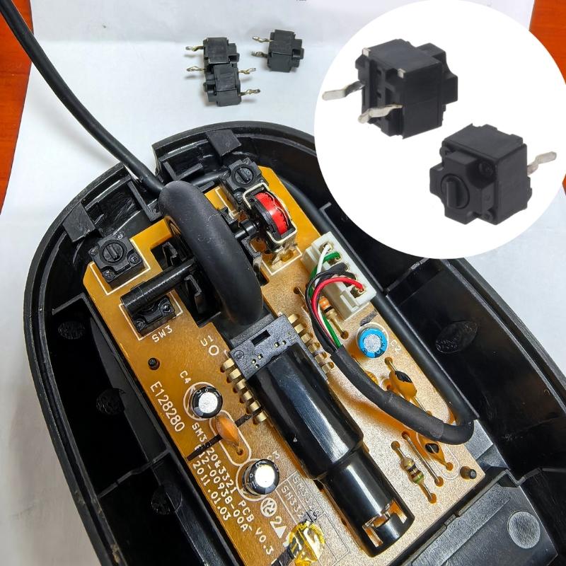 10 Stück Maus Quadratischer Mikroschalter Taster EVQP0K07KBB4 IE4.0 Schwarze Punkte 6x6x7.2mm