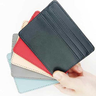 Men's and Women's Simple Solid Color Basic Card Wallet