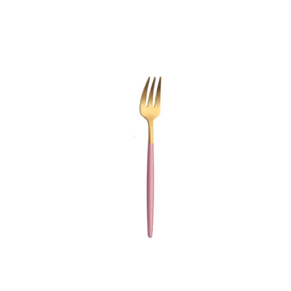 

Mini Small Gold For Cake Dessert Snack Salad Tableware Tea Fork Set Fruit Fork Dessert Fork золотой/розовый