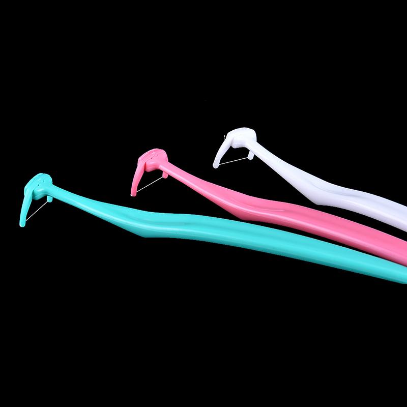 20 Stück Zahnseidekopf+1 Stück Griffbürste Zahnseidekopf Auswechselbar Zahnstocher