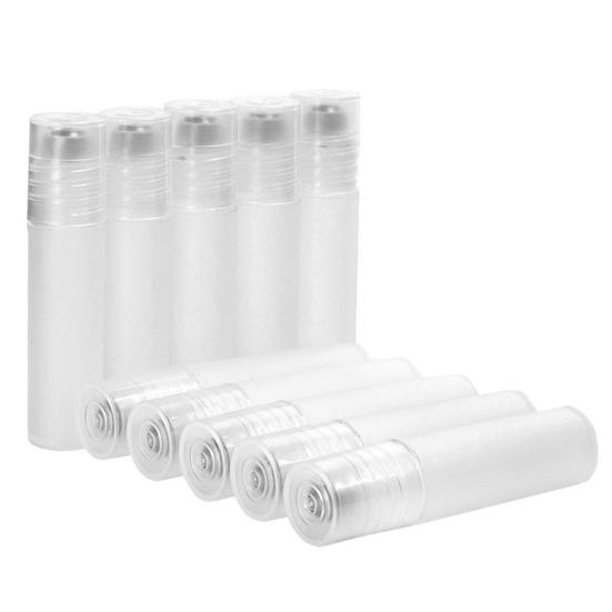 10Pcs Empty Clear Roller Ball Bottle Plastic Container for Essential Oil Perfume
