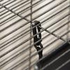 Small Animal Cage with Wheels Pet Home for Chinchillas Ferrets Kittens, with Hammock, 4 Platforms, Removable Tray, Silver