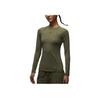 Jordan Casual Round Neck Long Sleeve T-Shirt Women Tops Army-Green FN5111-222