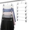 6-Tier Black Metal Skirt/Trouser Clip, Multi-Functional Storage Hanger