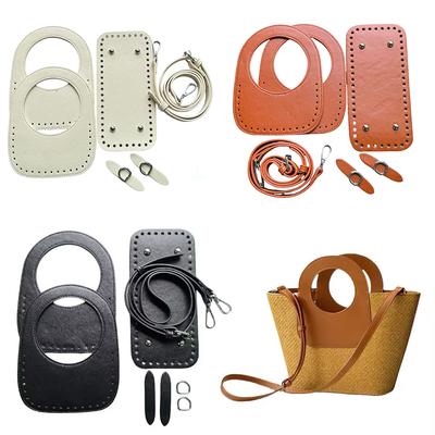Beach Bag Handmade Accessories Backpack Creative DIY Wallet Pu Material Handle Shoulder Strap Base Plate Ear Pieces 8-Piece Set