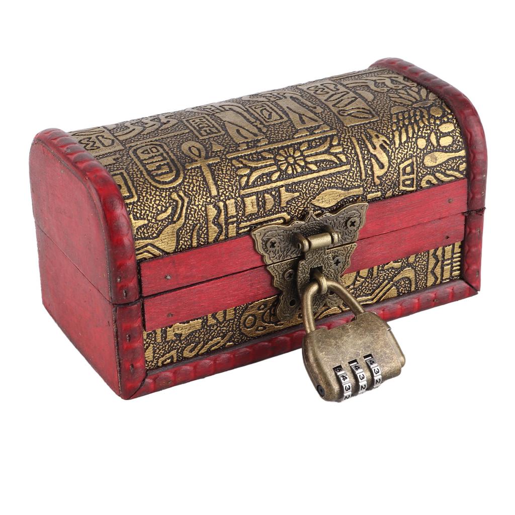 Vintage European Style Classical Wooden Case Jewelry Storage Box Container Home Decoration (#1)