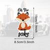 DS67#8.5X15cm Interesting Fox  Car Sticker Cute And Interesting Waterproof Animal Vinyl Sticker