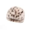 Korean Style Leopard Print Plush Bucket Hat Warm Winter Ear Protection Hat