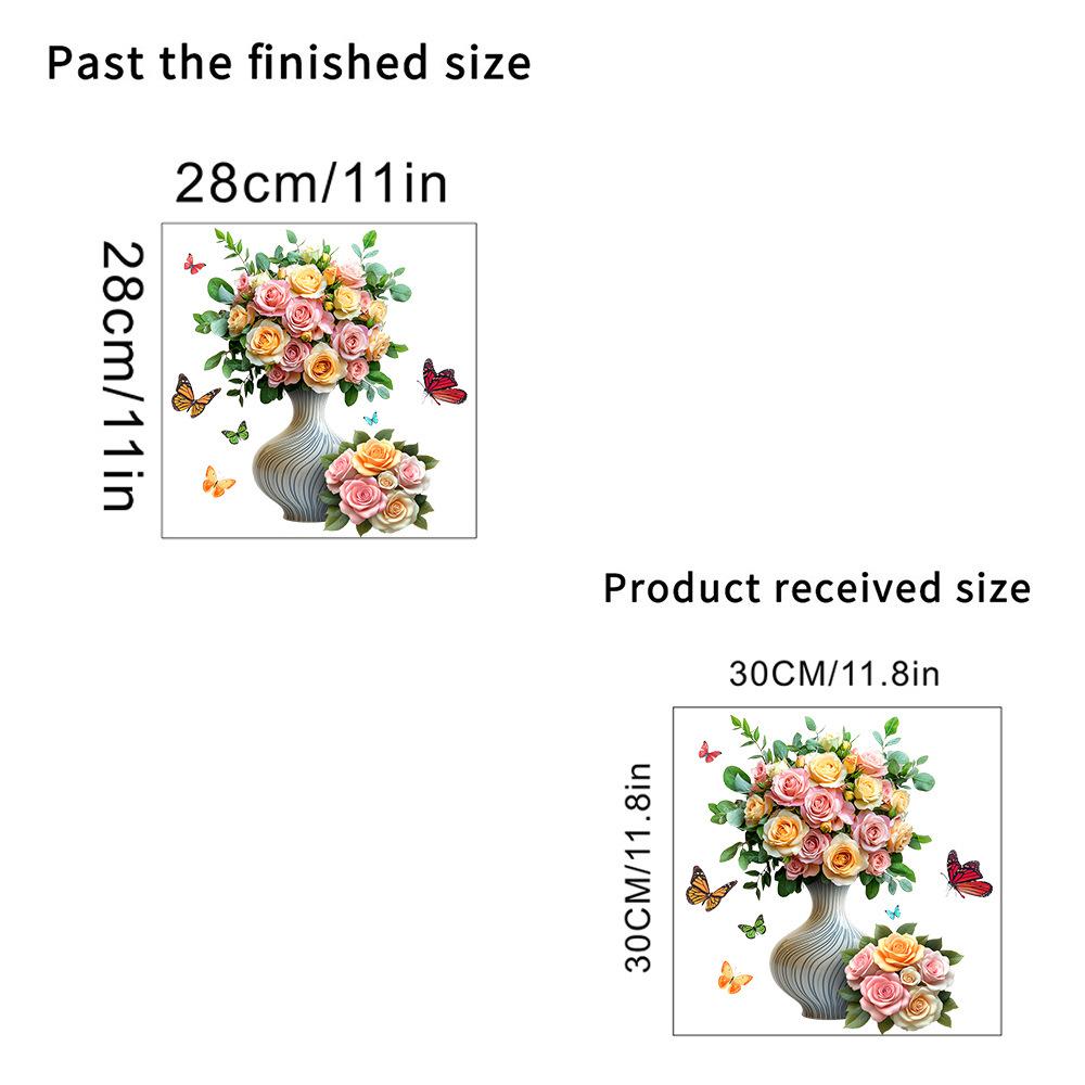 Butterfly Floral Wall Sticker for Living Room, Bedroom, or Entrance - Removable Decorative Glass Cabinet Art